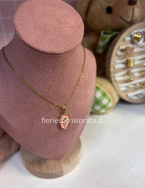 COLLANA TULIPANO ROSA