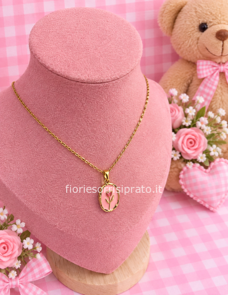COLLANA TULIPANO ROSA