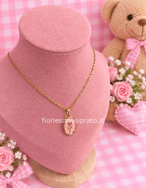 COLLANA TULIPANO ROSA