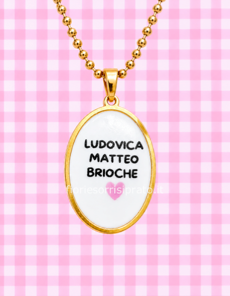 COLLANA CHARM CON SCRITTA PERSONALIZZATA